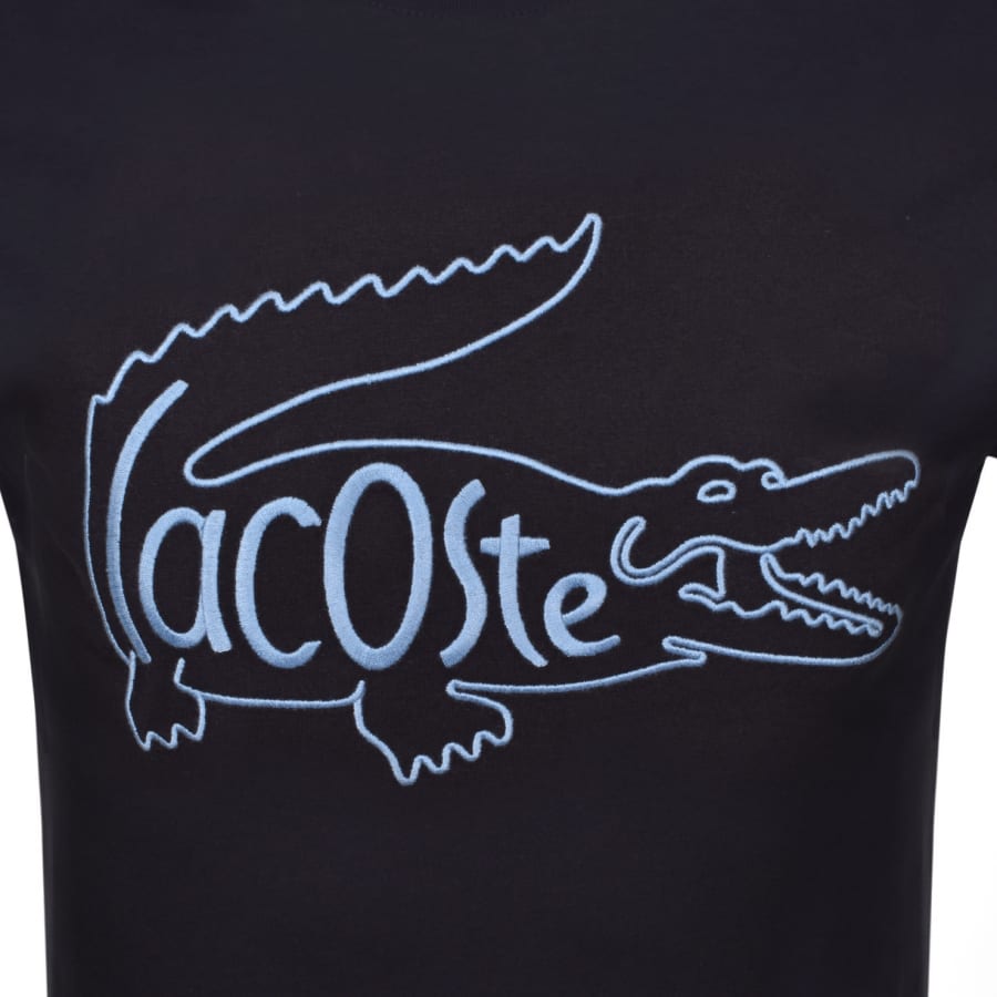 Alternative Image for ProductLacoste Crew Neck Logo T Shirt Navy3